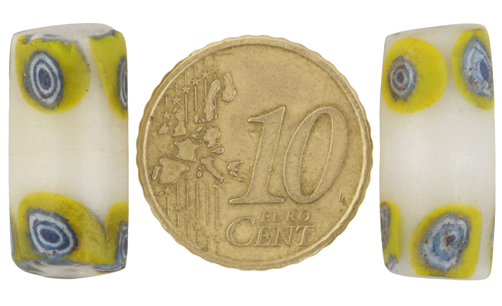 Antique Venetian Millefiori African Trade Beads, 21X9Mm Pair - alternate view