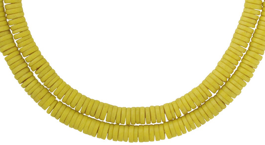 Vintage 8Mm Bohemian Czech Disk Glass Trade Beads Necklace - alternate view