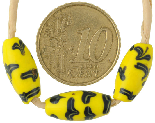 Antique Fancy Venetian Lampwork Glass Trade Beads With Trail Decoration - alternate view