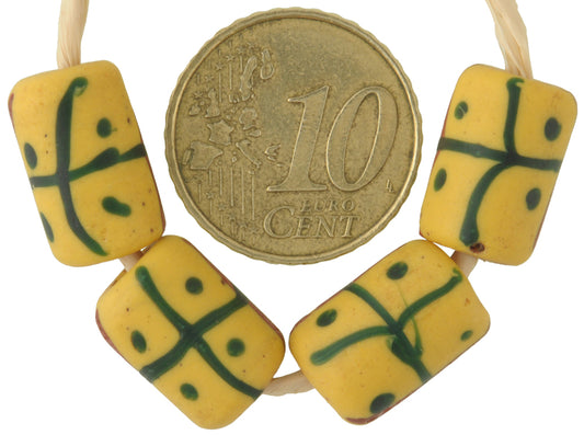 Antique Fancy Venetian Wound Glass Trade Beads With Trail Decoration - alternate view