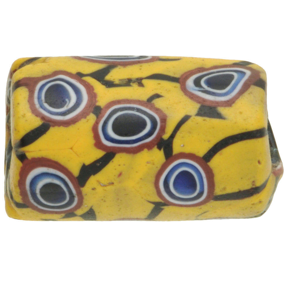 Antique Venetian Millefiori Mosaic Glass Trade Bead, 22Mm, African Trade