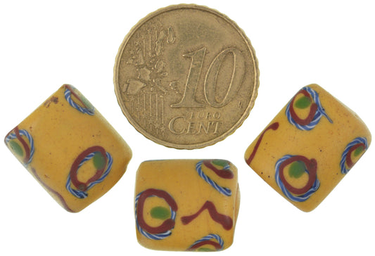 Antique Fancy Venetian Wound Glass Trade Beads 12-13Mm - African Trade - alternate view