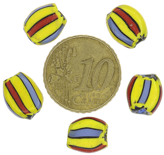 Tabular 2-Layer Venetian Chevron Beads - Cobalt Blue, 9-11Mm - alternate view