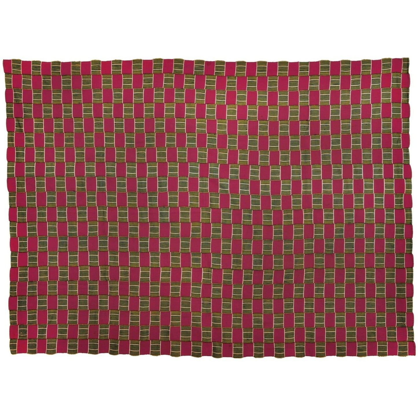 Vintage Handwoven Ewe Kente Cloth – Woman Size 69″×50″