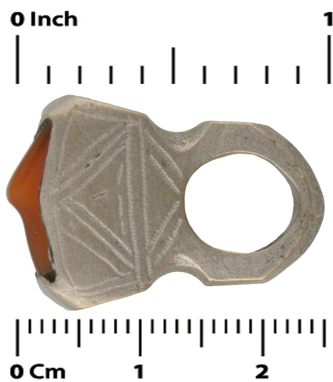 Vintage Tuareg Silver Hair Ornament with Agate – Ethnic Jewelry