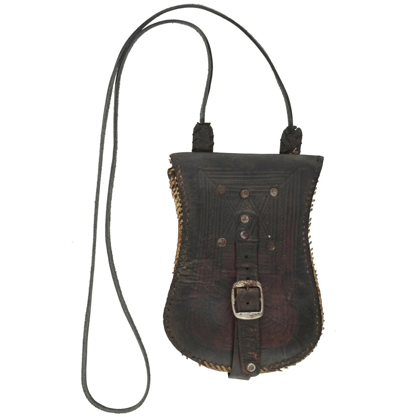 Authentic OLD Tuareg Leather Purse – Sahara Nomad Ethnic Wallet