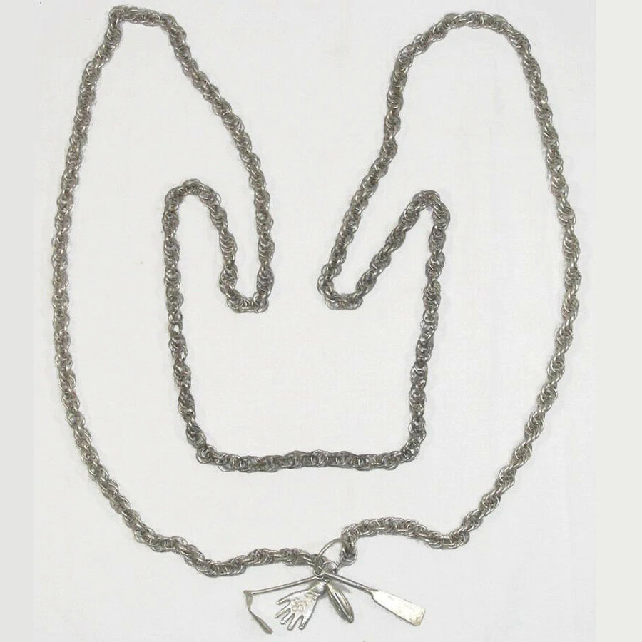 Old African Silver Suman Necklace – Ashanti Queen Mother's Charm