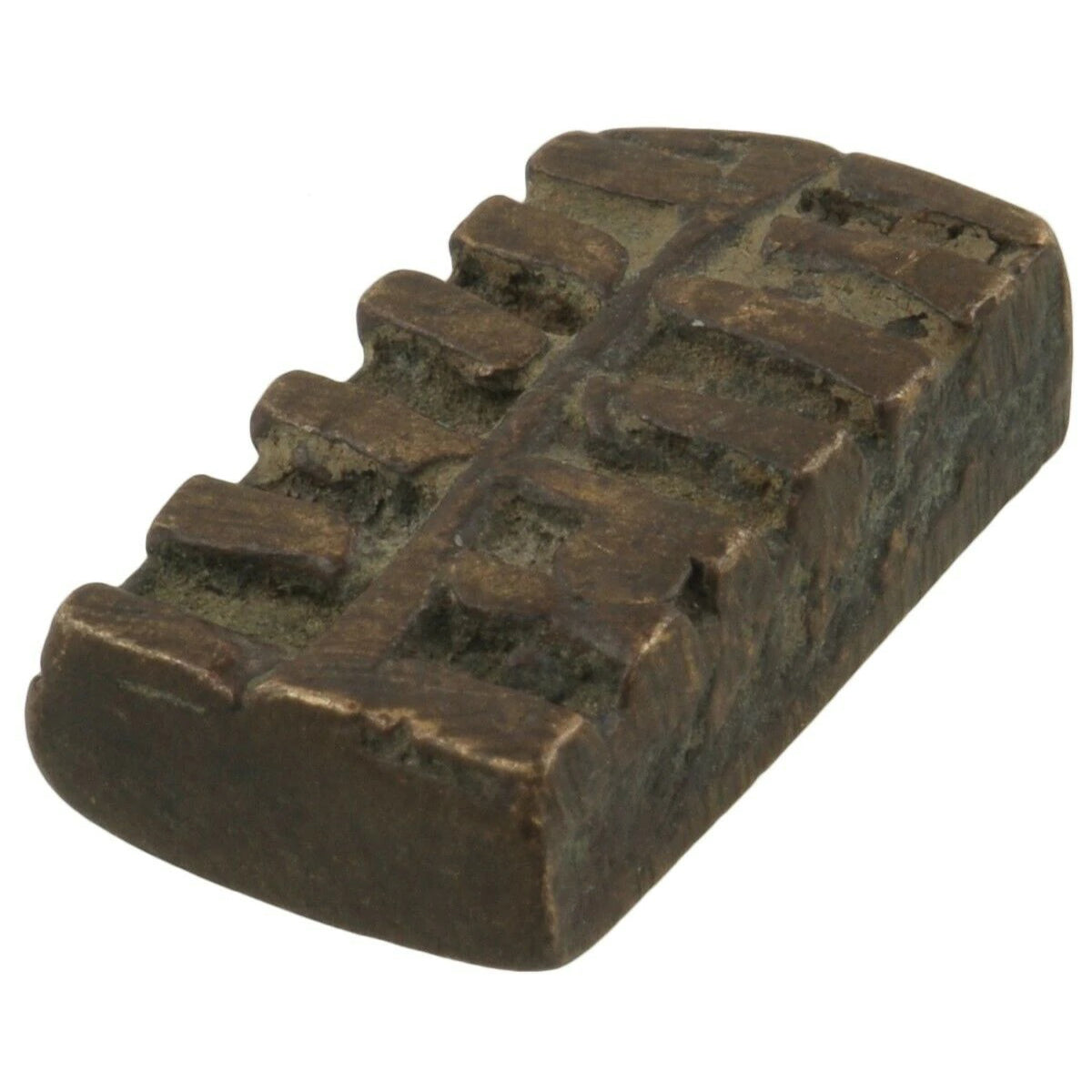 Antique Ashanti Akan Brass Goldweight – Lost Wax Geometric