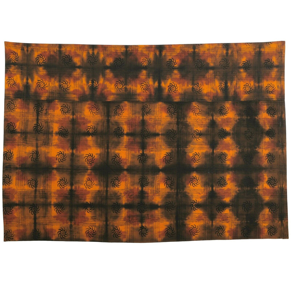 Hand stamped Adinkra Batik Tie‑Dye Cloth – Vintage 1990s Woman Size