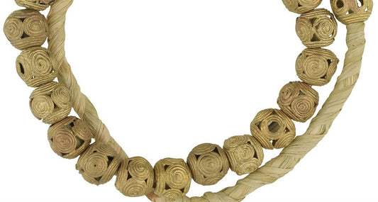 Ghanaian New Round Brass Beads - Handcrafted By Ashanti Artisans - alternate view