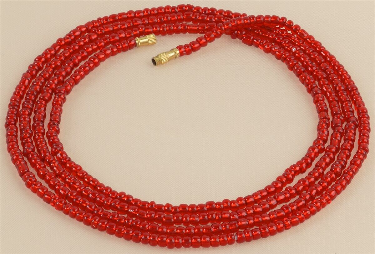 African Handmade Waist Beads Ghana Belly Chain Body Jewelry - close-up