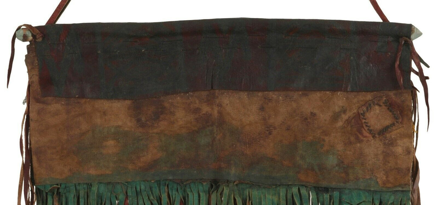 Leather Tuareg Old Tent Decor Panel African Art Mali Niger Sahara Desert Ethnic - angled shot