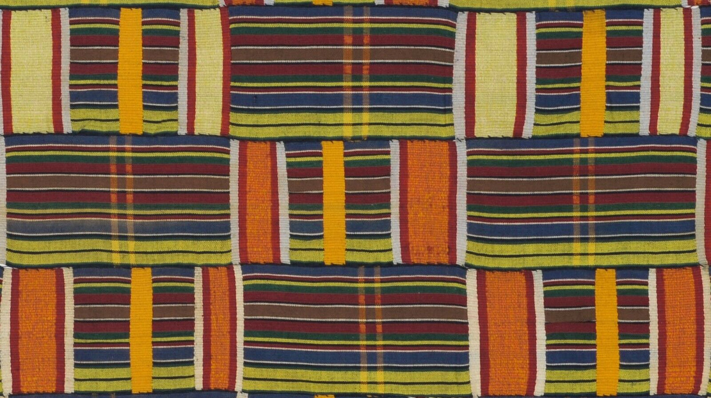 Vintage 1960s Handwoven Ewe Kente Cloth – Woman Size (170 × 124 cm)