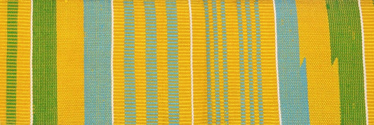 Handwoven Kente Scarf - Authentic Ghanaian Kente Stole - alternate view