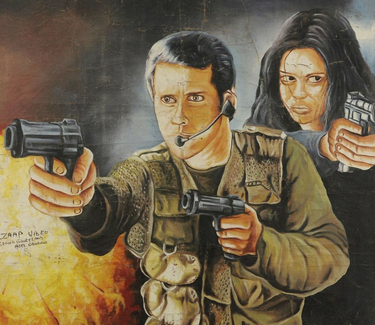 Doomsdayer: Original Hand-Painted Ghana Movie Poster Art - alternate view