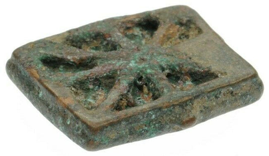 Antique Ashanti Brass Goldweight – Geometric Design (1800s)