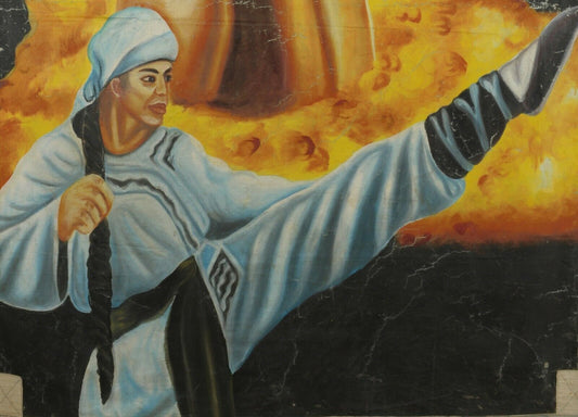 Fist Of Fury Movie Poster - Authentic Hand-Painted Art From Ghana - alternate view