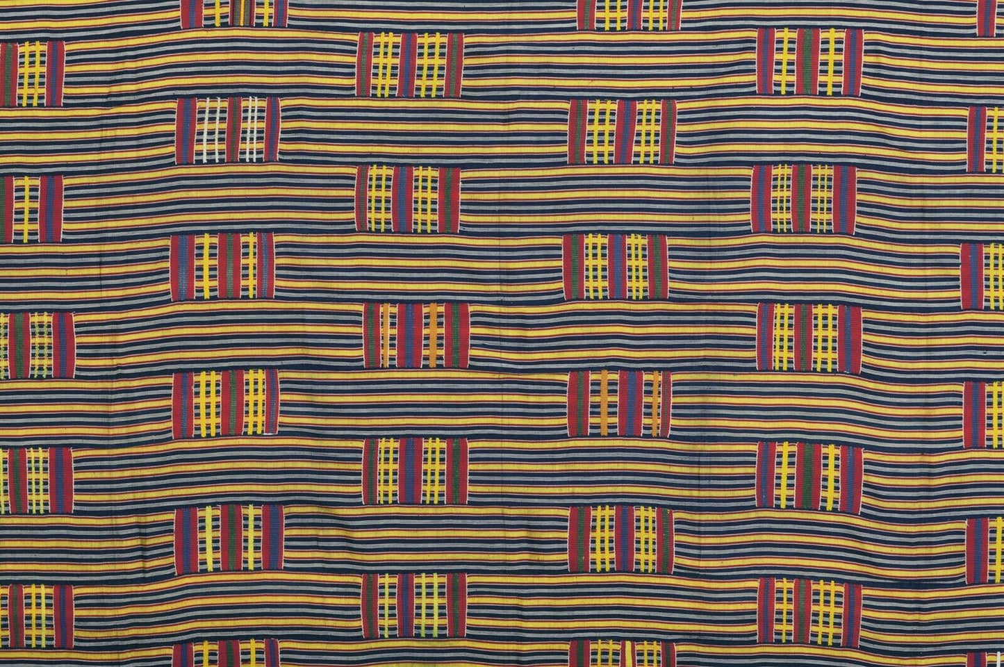 Handwoven Ewe Kente Cloth – Authentic Antique 1970s Ghana Textile