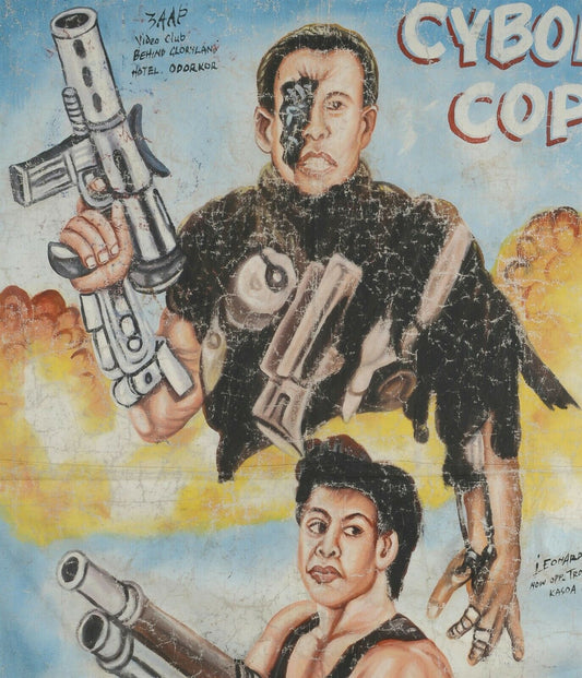 Cyborg Cop 2 Movie Poster- Authentic Ghana Hand-Painted Art - alternate view