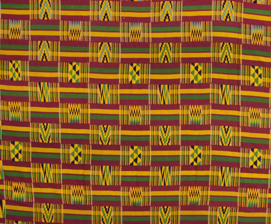 Vintage Handwoven Ashanti Kente Cloth – Man Size 120″×74″