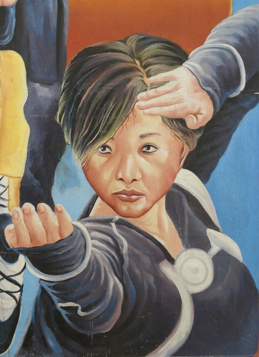 Authentic Naked Weapon Hand-Painted Ghanaian Movie Poster Art - alternate view