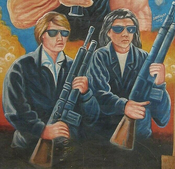 "The Alternate" - Authentic Hand-Painted Movie Poster From Ghana - close-up