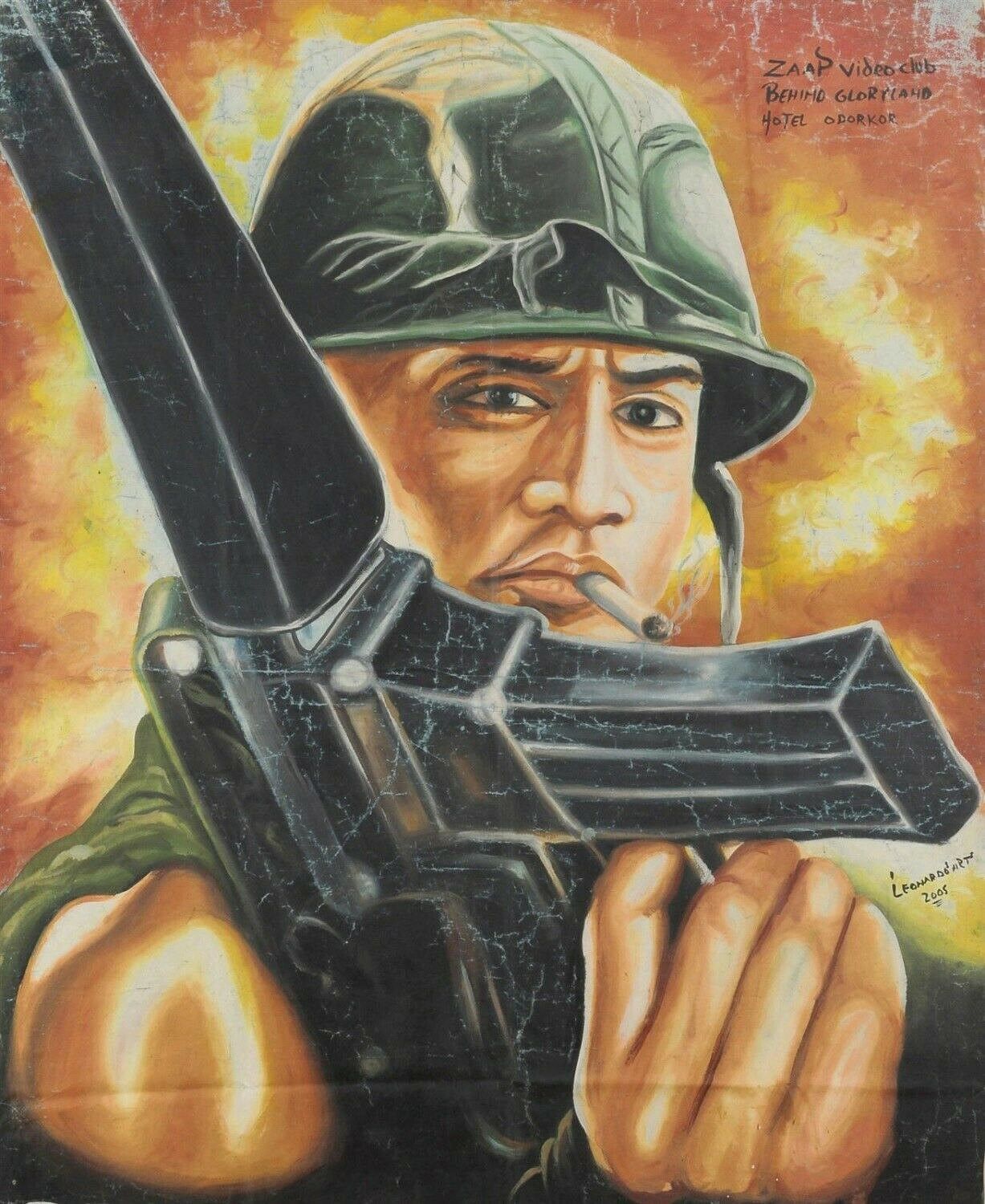 Behind The Enemy Lines - Authentic Ghanaian Hand-Painted Movie Poster - alternate view