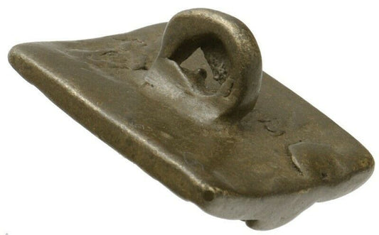 Antique Ashanti Shield Brass Goldweight – Lost Wax Akan Artifact