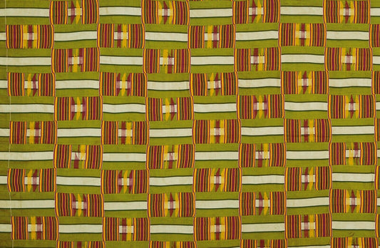 Handwoven Ashanti Kente 133″×83″ Vintage Man‑Size – 1960s/70s Ghana