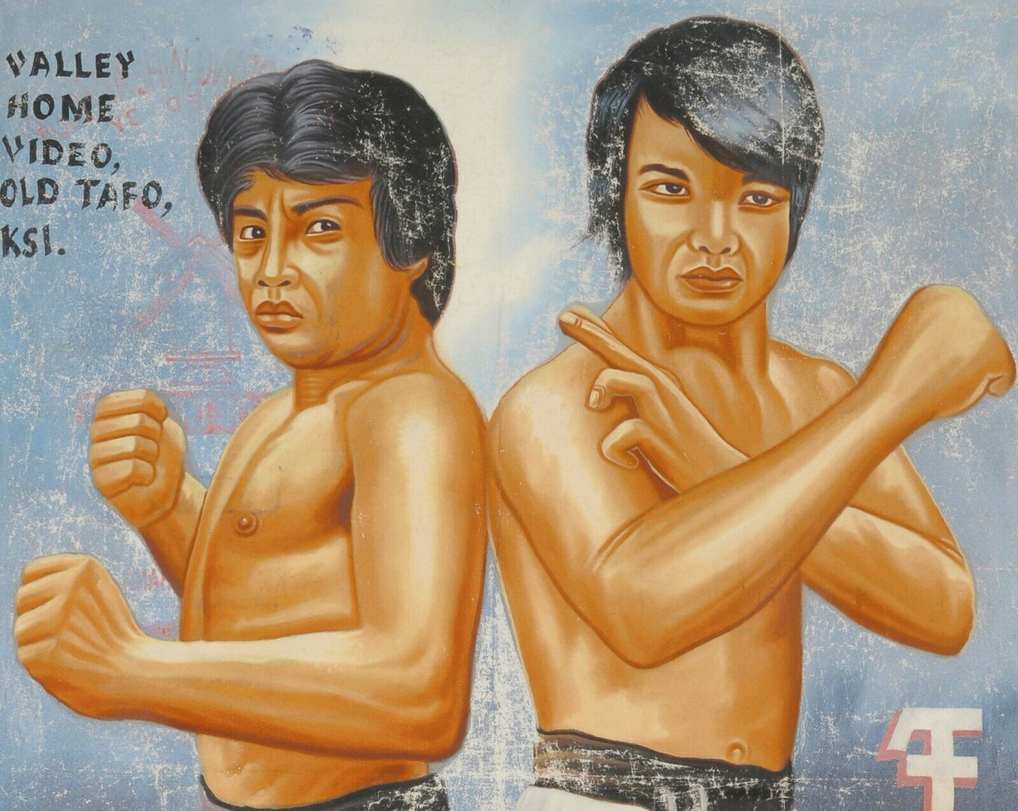 Blood Heroes Movie Poster - Authentic Ghana Hand-Painted Art - close-up