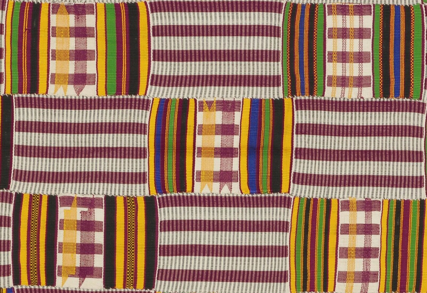 Handwoven Ashanti Kente Cloth – Woman Size 74”×37” (1970s)