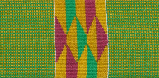 Exquisite Handwoven Kente Scarf From Ghana - A Piece Of Cultural Heritage - alternate view