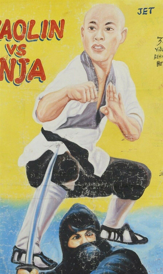 Shaolin Vs Ninja: Authentic Ghanaian Hand Painted Movie Poster - alternate view