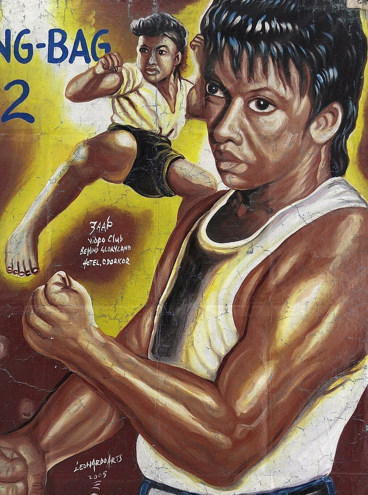 Ong Bak 2: Exclusive Ghanaian Hand Painted Martial Arts Poster - alternate view