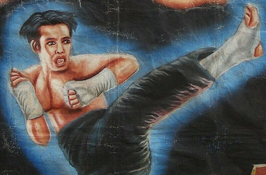 Authentic Kick Boxer 5 Ghana Hand-Painted Movie Poster - Martial Arts Artwork - alternate view