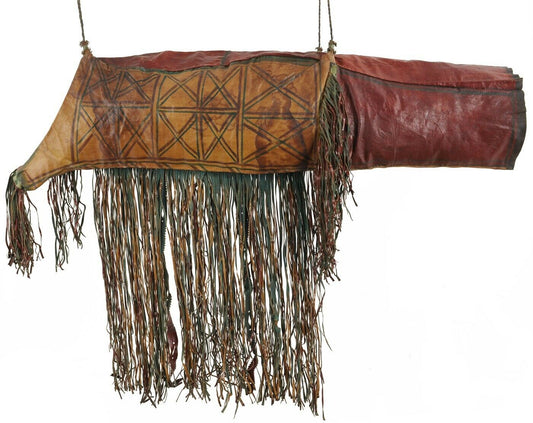 Authentic Tuareg Leather Camel Bag – Ethnic Sahara Nomad Design