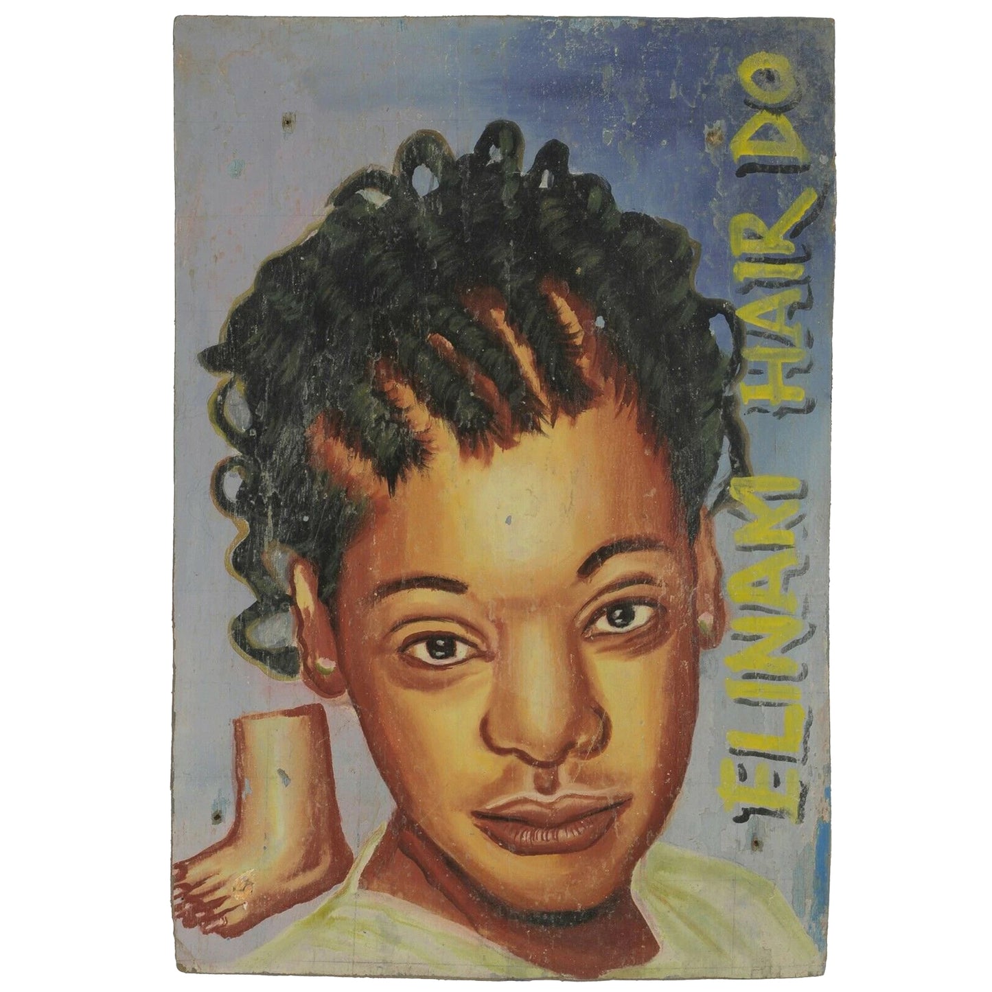Hand-Painted Ghana Hair Salon Sign – Elinam Hair Do