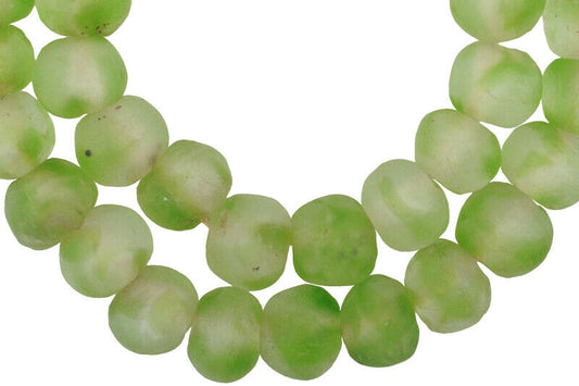 Translucent Multicolored Krobo Glass Beads - X-Large, 19-21Mm, 23.5" - alternate view