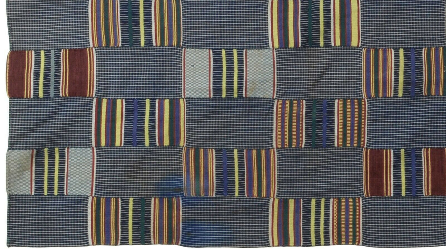 Vintage 1960s Handwoven Ewe Kente Cloth “Guinea Fowl” – Ghana