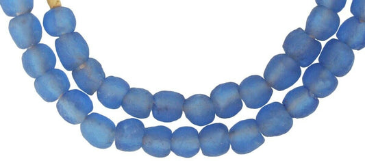 Translucent Recycled Bottles Glass African Trade Beads - Ghana Art - alternate view