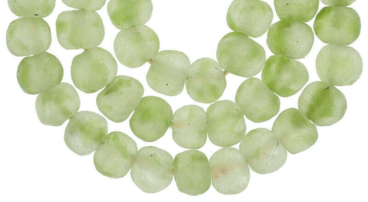 Translucent Bottle Glass Beads - Recycled Ghana Trade Beads - alternate view