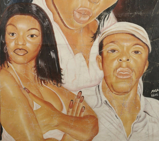 Authentic War For War Movie Poster - Ghana Hand-Painted Art - alternate view