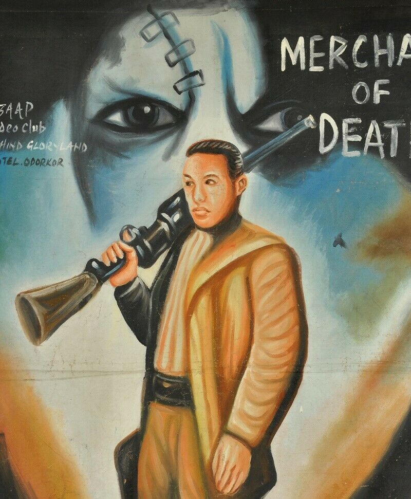 Unique Merchant Of Death Movie Poster - Hand-Painted In Ghana - alternate view