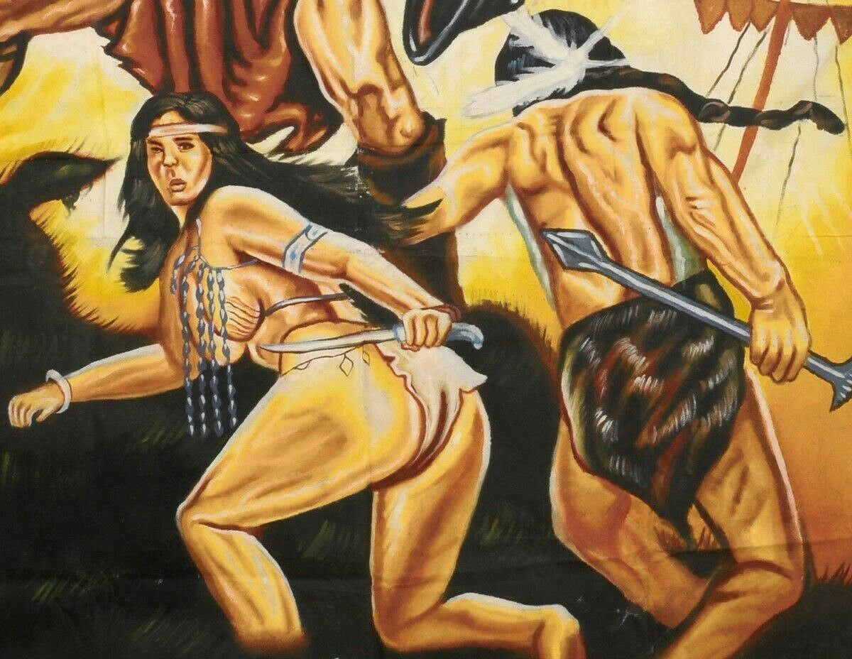 The Norseman Movie Poster: Original Hand-Painted Ghanaian Art - close-up