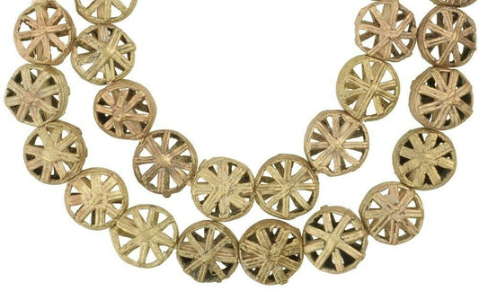 Exquisite Handmade Tabular Brass Beads From Ghana - Tribalgh - alternate view