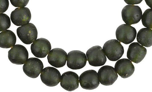 Large 16-17Mm Translucent Krobo Glass Beads - African Trade Beads - alternate view
