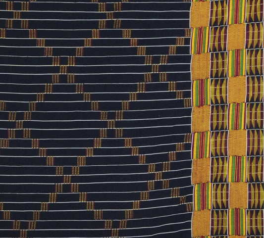 Handwoven Ashanti Kente Cloth – Vintage Woman Size 1970s