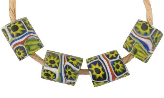 Rare Antique Banded Venetian Millefiori African Trade Beads - alternate view
