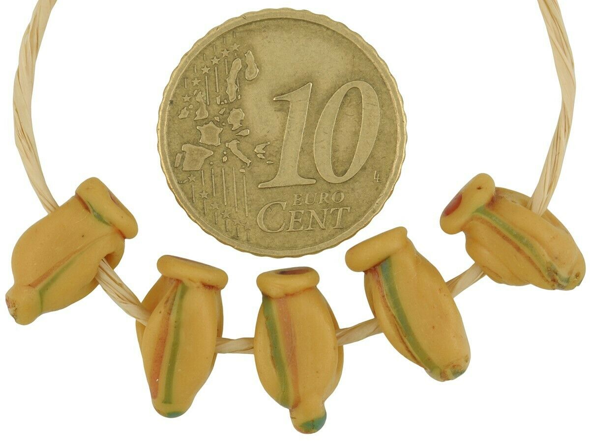 Rare Antique Venetian Lampwork Beads - African Trade Glass Beads - close-up