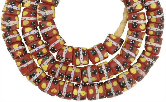 African Trade Beads: New Fancy Powder Glass Beads From Ghana - alternate view